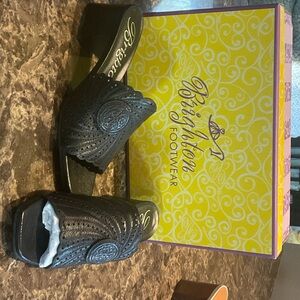 Brighton Black Slide Sandals